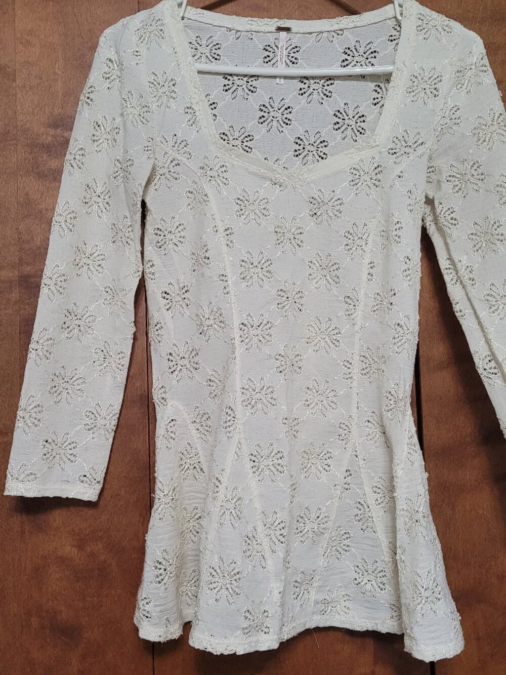 Free People Peplum lace top, size small